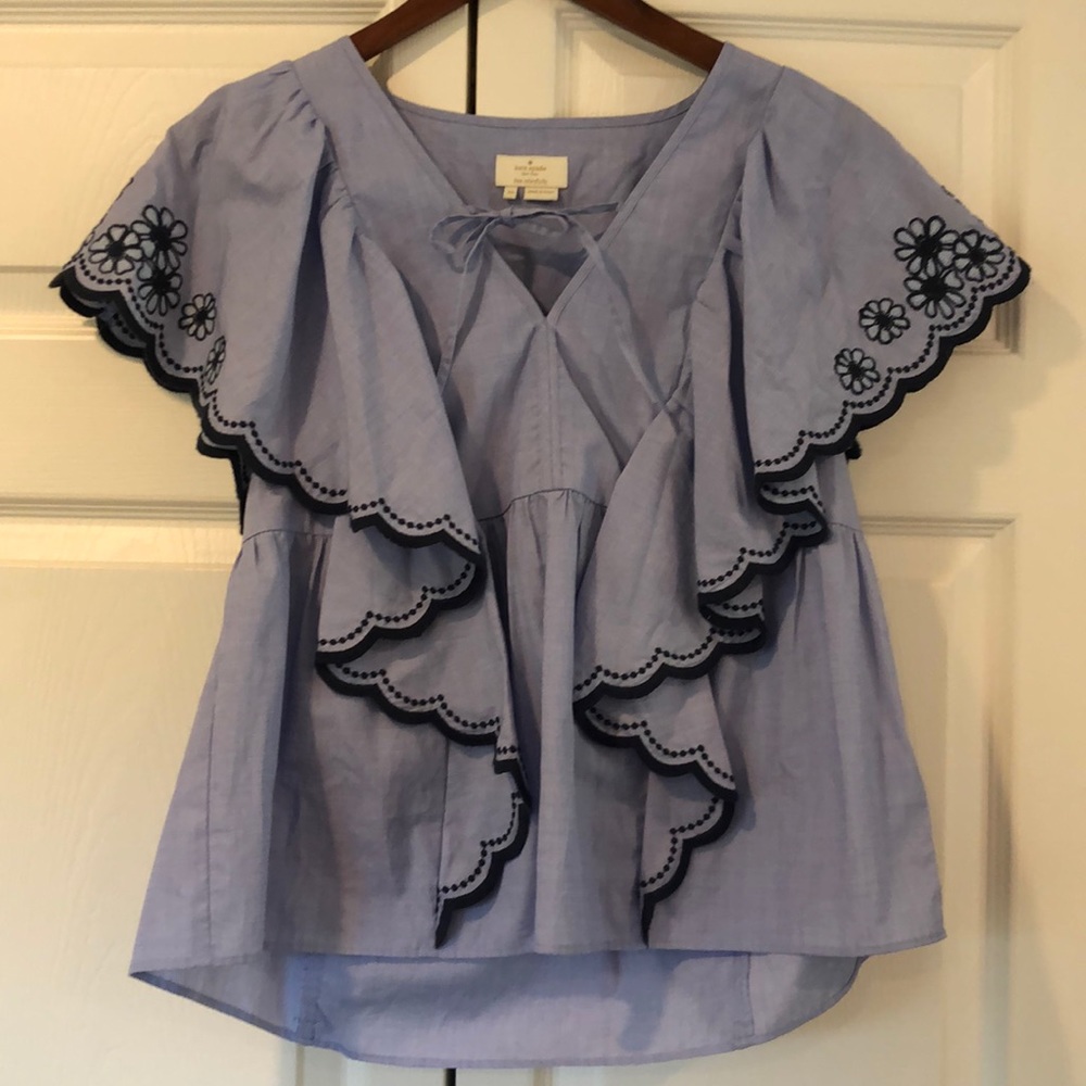 NWOT Kate Spade riffle flower top